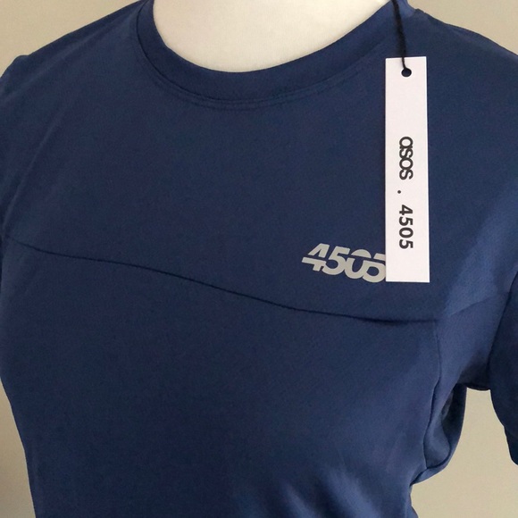 Cute ASOS Blue Workout Short Sleeve Shirt - Picture 2 of 8